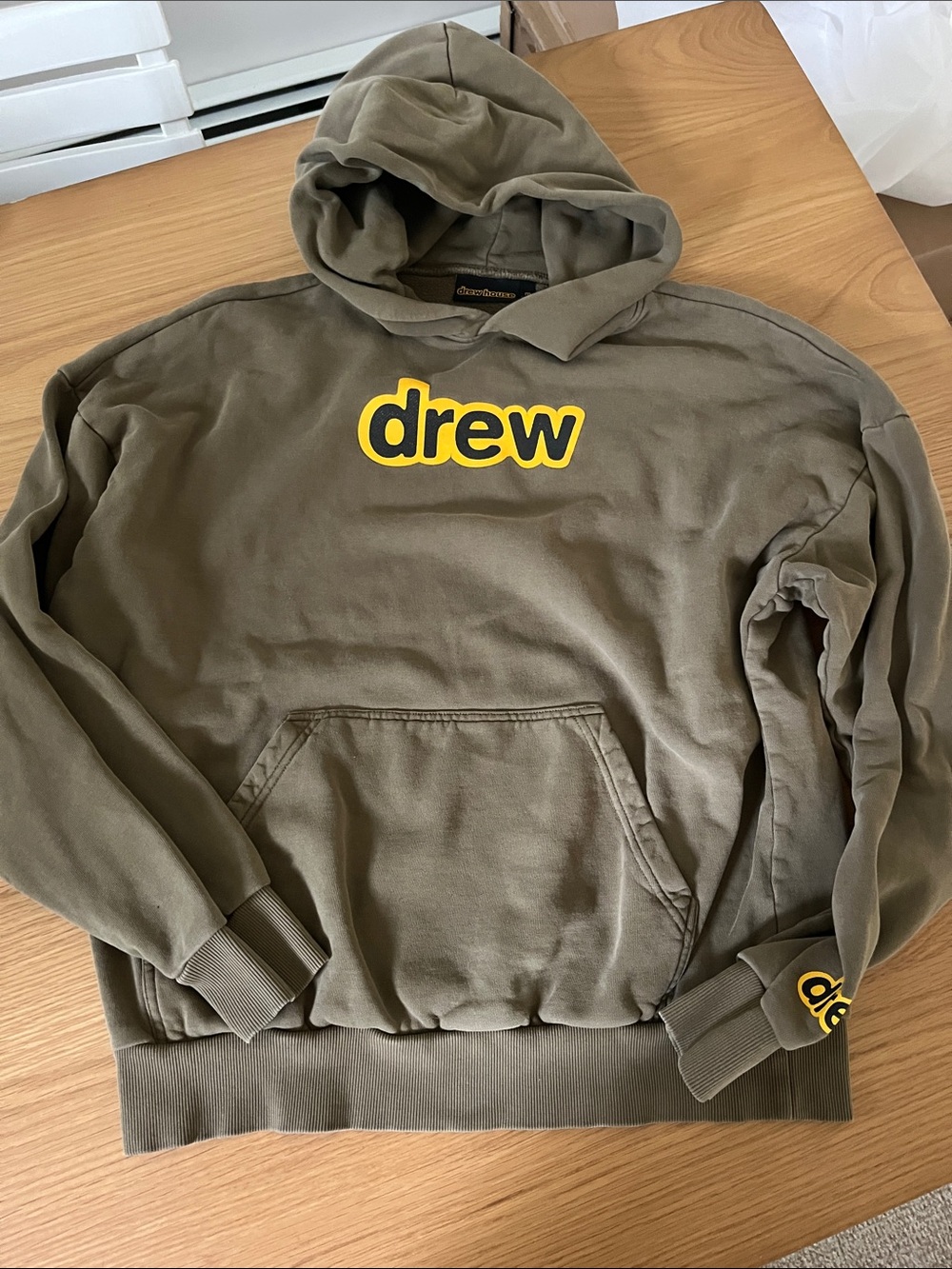Drew oIive green hoodie medium